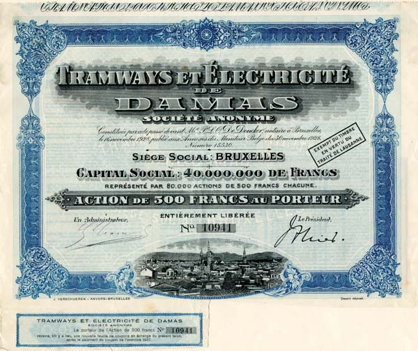 Tramways Et Electricite De Damas